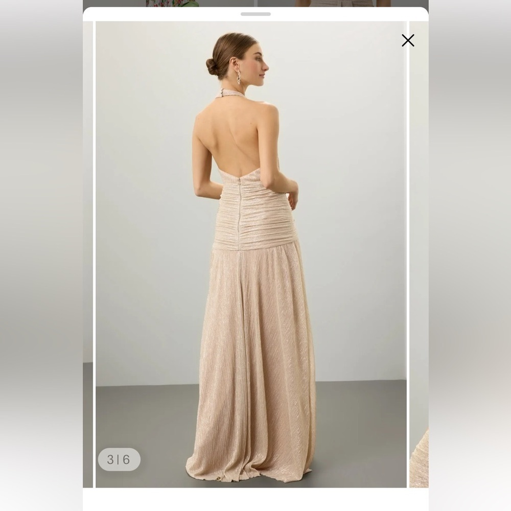 PatBO Lurex Draped Maxi Dress - Picture 8 of 12